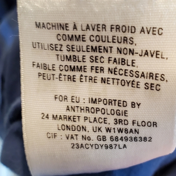 H D in Paris. Anthropologie.  Sz 8. Cerulean stripes. Shift dress. Muu muu style - Picture 8 of 8